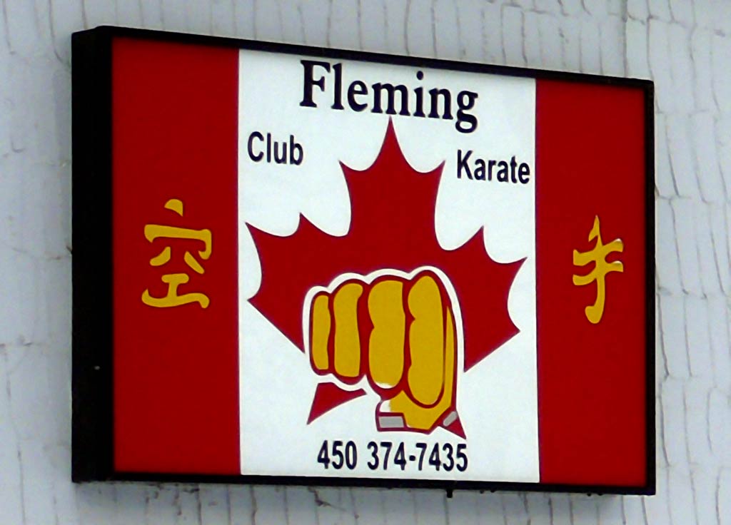 Fleming Karate Club building sign